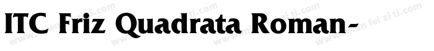 ITC Friz Quadrata Roman字体转换